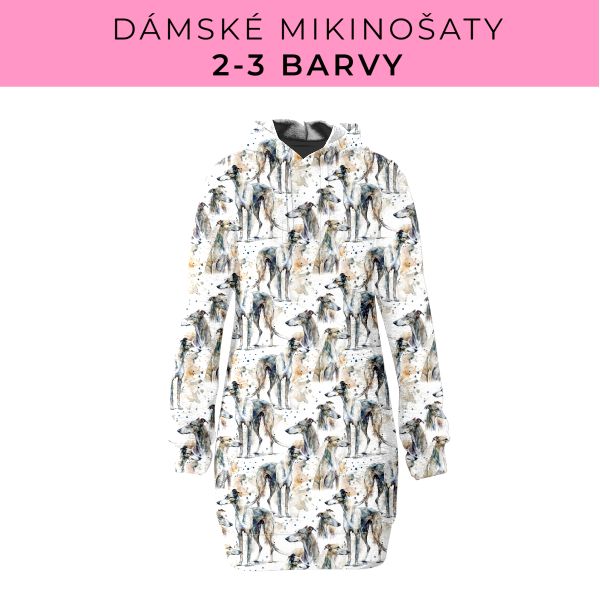 DÁMSKÝ střih - Mikinošaty 2-3 barvy