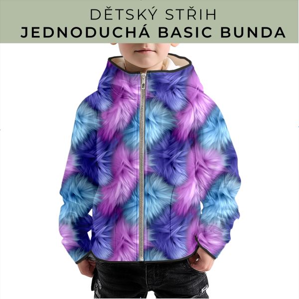 Dětský střih - jednoduchá dětská BASIC  bunda