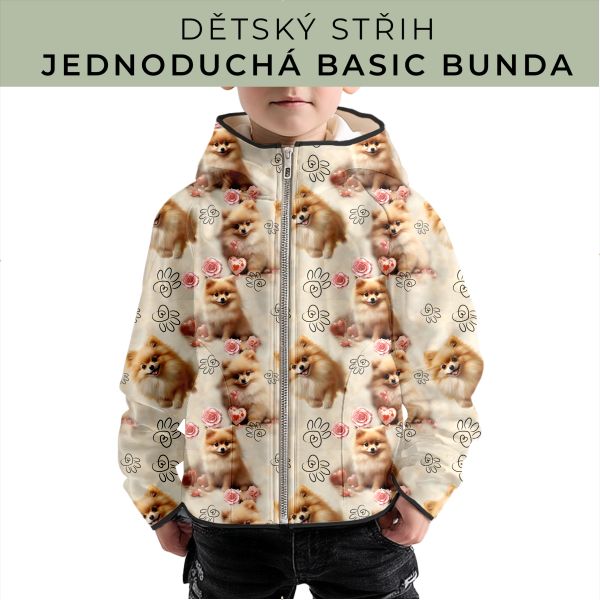 Dětský střih - jednoduchá dětská BASIC  bunda
