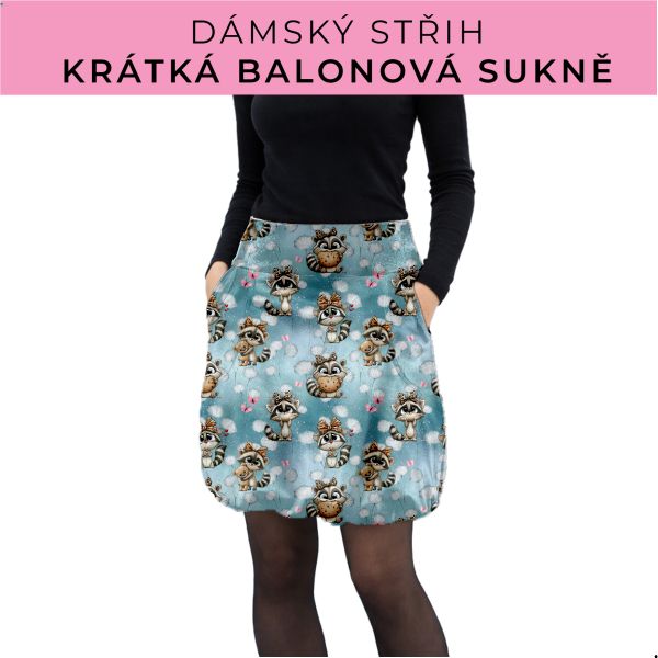 Dámský střih - balonová krátká sukně