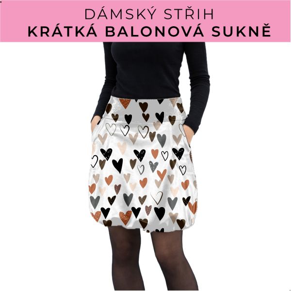 Dámský střih - balonová krátká sukně