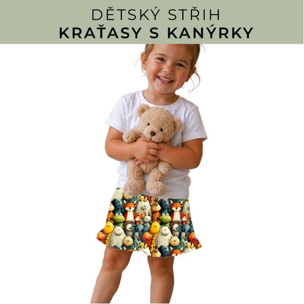 Dětský střih - Kraťásky s kanýrkem