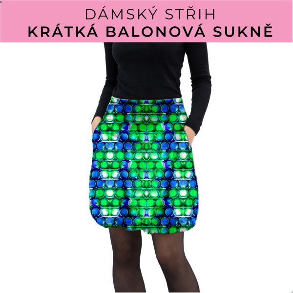 Dámský střih - balonová krátká sukně