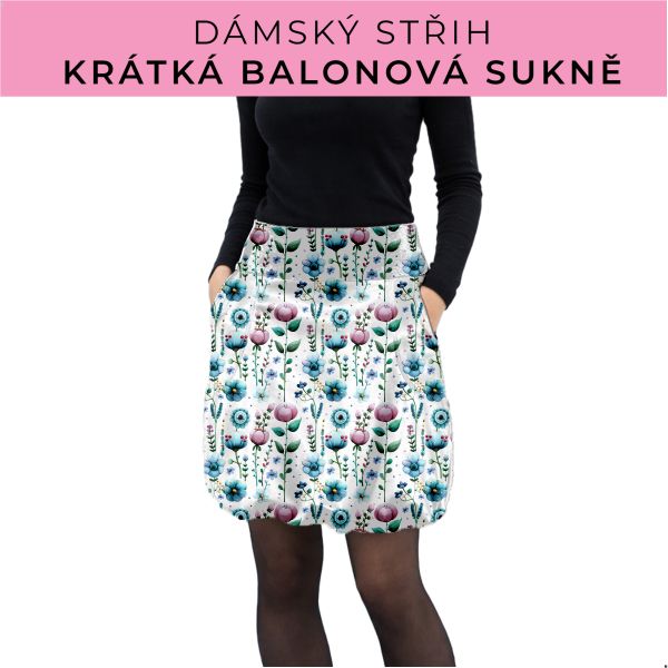 Dámský střih - balonová krátká sukně