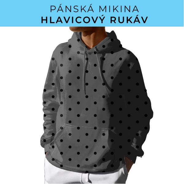 PÁNSKÝ střih - mikina s kapucí