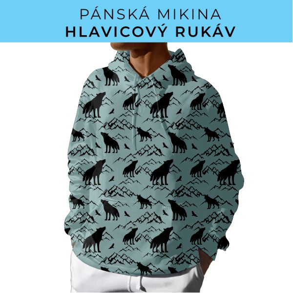 PÁNSKÝ střih - mikina s kapucí