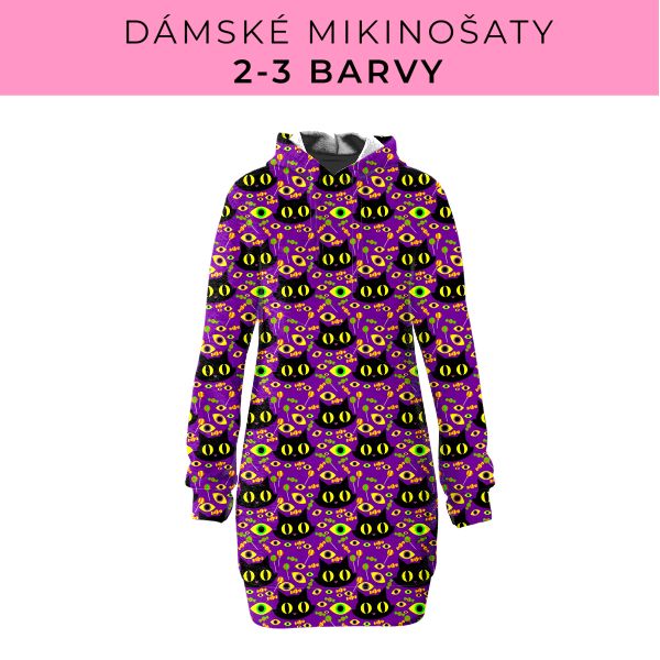 DÁMSKÝ střih - Mikinošaty 2-3 barvy