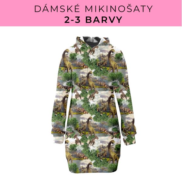 DÁMSKÝ střih - Mikinošaty 2-3 barvy