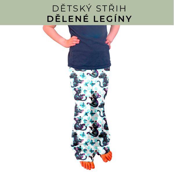 Dětský střih - Dělené legíny