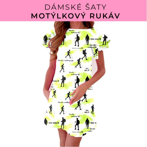 DÁMSKÝ střih - šaty s motýlkovým rukávem
