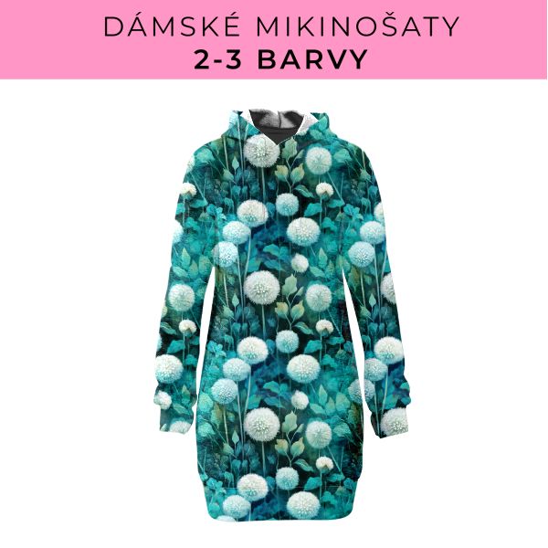 DÁMSKÝ střih - Mikinošaty 2-3 barvy
