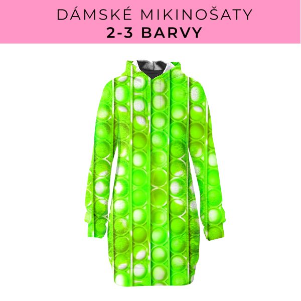 DÁMSKÝ střih - Mikinošaty 2-3 barvy