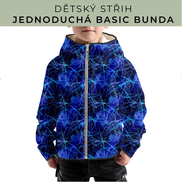 Dětský střih - jednoduchá dětská BASIC  bunda