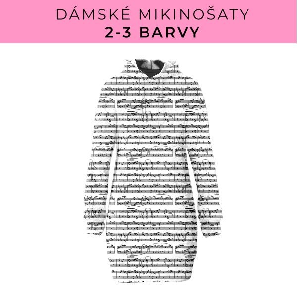 DÁMSKÝ střih - Mikinošaty 2-3 barvy