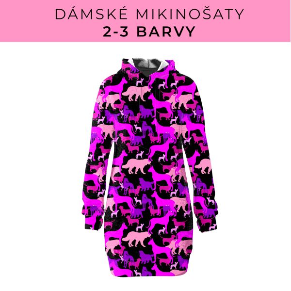 DÁMSKÝ střih - Mikinošaty 2-3 barvy