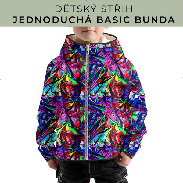 Dětský střih - jednoduchá dětská BASIC  bunda