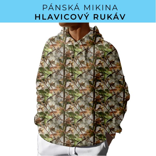PÁNSKÝ střih - mikina s kapucí