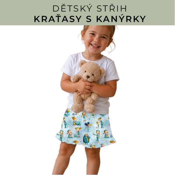 Dětský střih - Kraťásky s kanýrkem