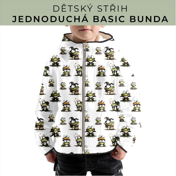 Dětský střih - jednoduchá dětská BASIC  bunda