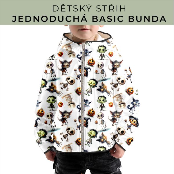 Dětský střih - jednoduchá dětská BASIC  bunda