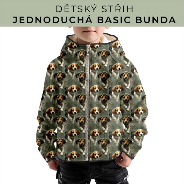 Dětský střih - jednoduchá dětská BASIC  bunda
