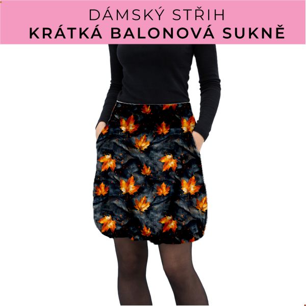 Dámský střih - balonová krátká sukně