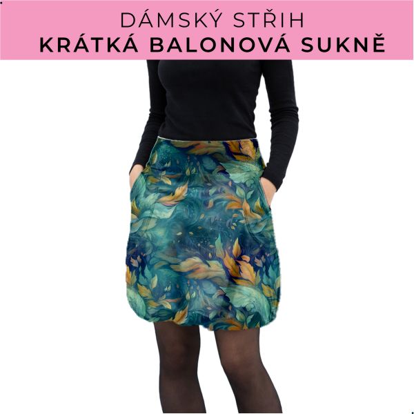 Dámský střih - balonová krátká sukně