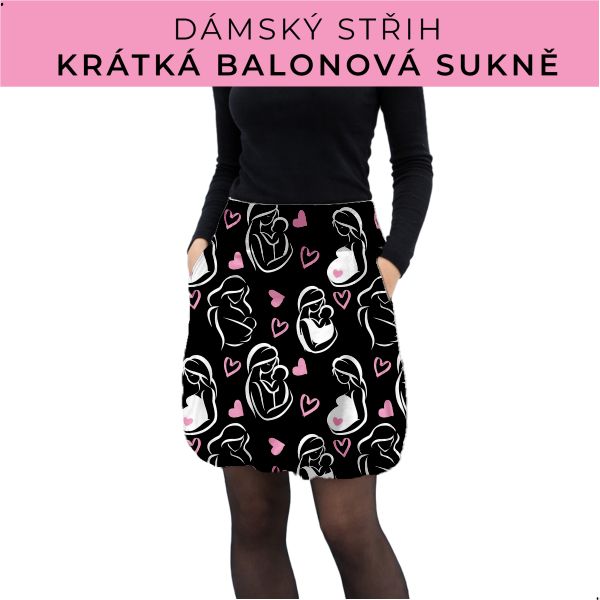 Dámský střih - balonová krátká sukně