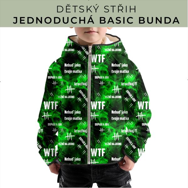 Dětský střih - jednoduchá dětská BASIC  bunda
