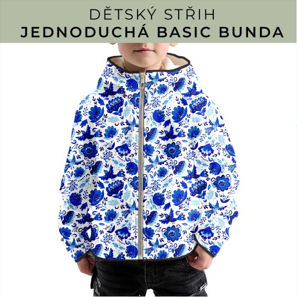 Dětský střih - jednoduchá dětská BASIC  bunda