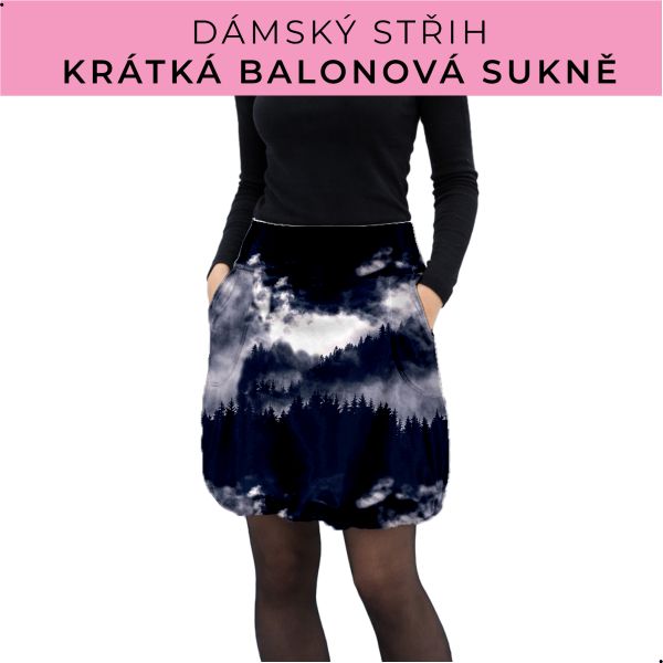 Dámský střih - balonová krátká sukně