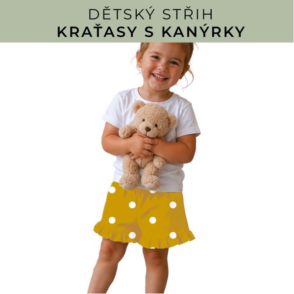 Dětský střih - Kraťásky s kanýrkem