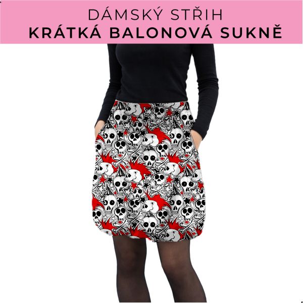 Dámský střih - balonová krátká sukně