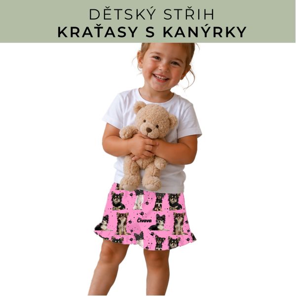 Dětský střih - Kraťásky s kanýrkem