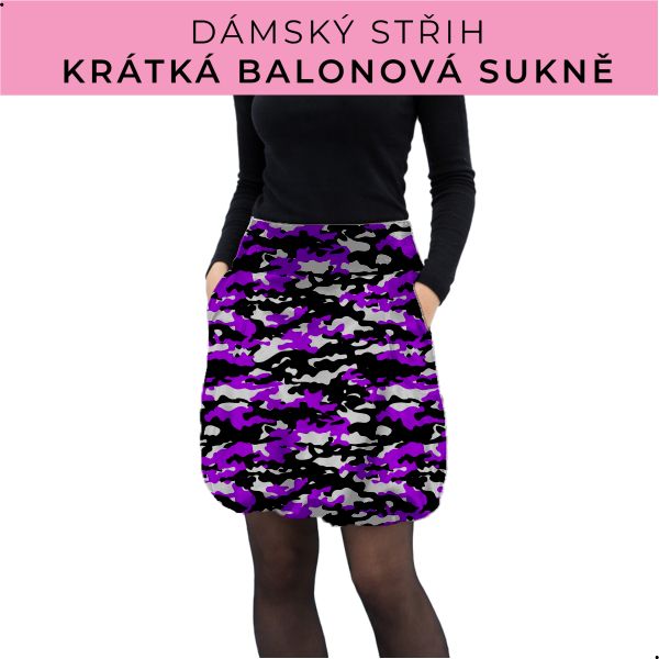 Dámský střih - balonová krátká sukně