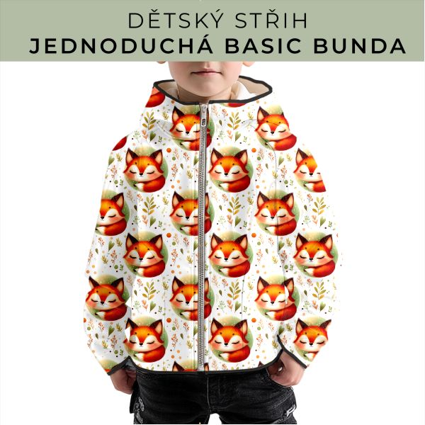 Dětský střih - jednoduchá dětská BASIC  bunda