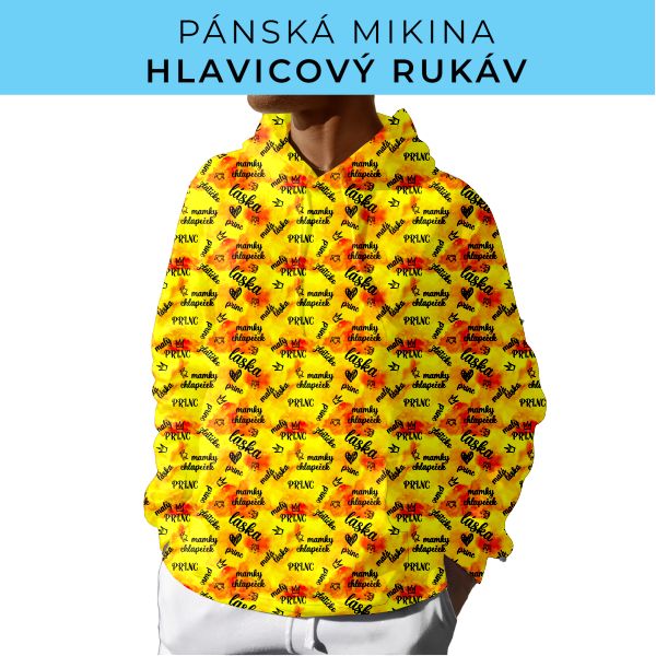 PÁNSKÝ střih - mikina s kapucí