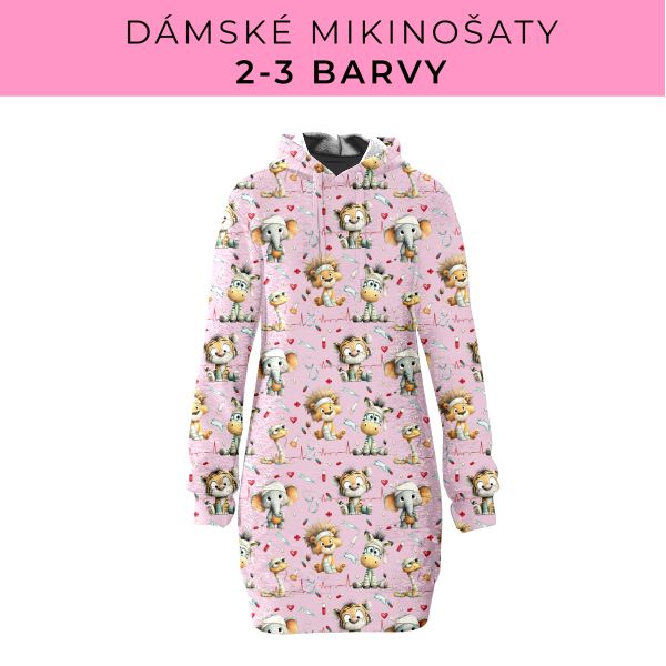 DÁMSKÝ střih - Mikinošaty 2-3 barvy