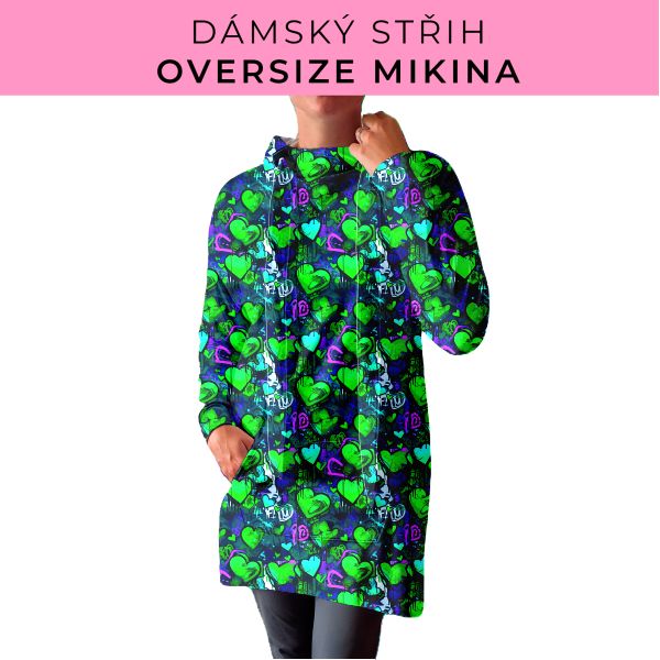 DÁMSKÝ střih - Oversize mikina