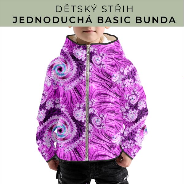 Dětský střih - jednoduchá dětská BASIC  bunda
