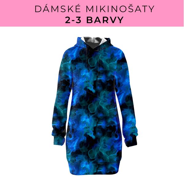 DÁMSKÝ střih - Mikinošaty 2-3 barvy