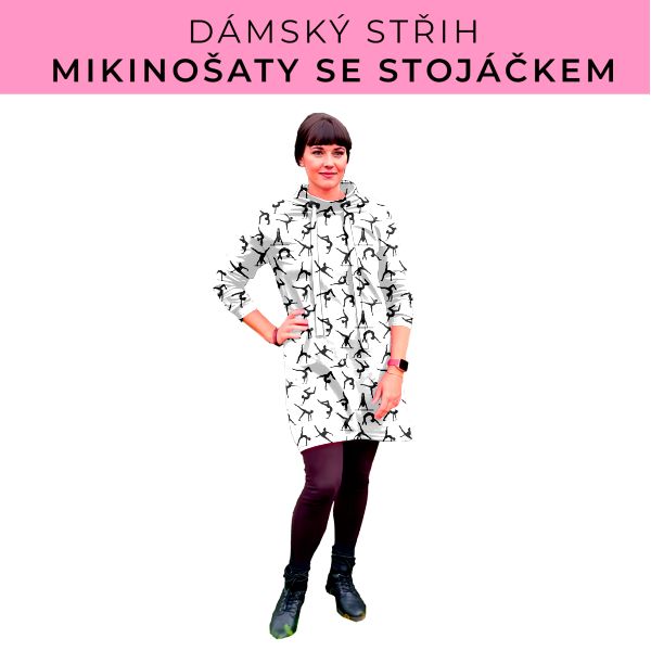 Dámský střih - mikinové šaty se stojáčkem