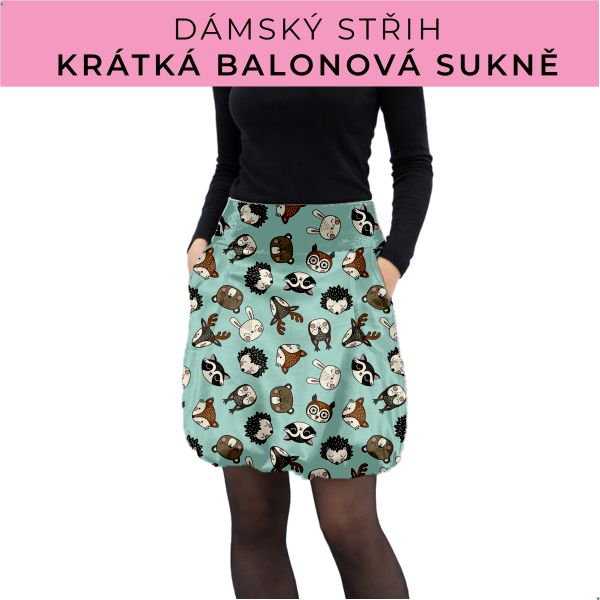 Dámský střih - balonová krátká sukně