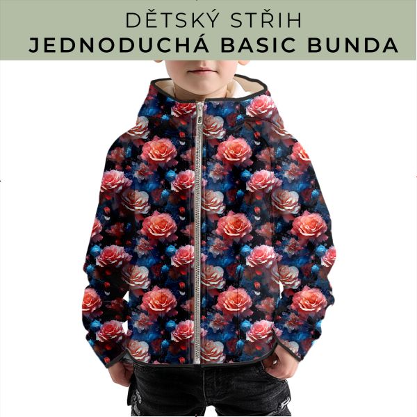 Dětský střih - jednoduchá dětská BASIC  bunda