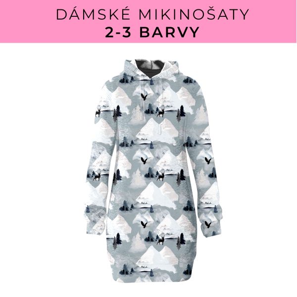 DÁMSKÝ střih - Mikinošaty 2-3 barvy