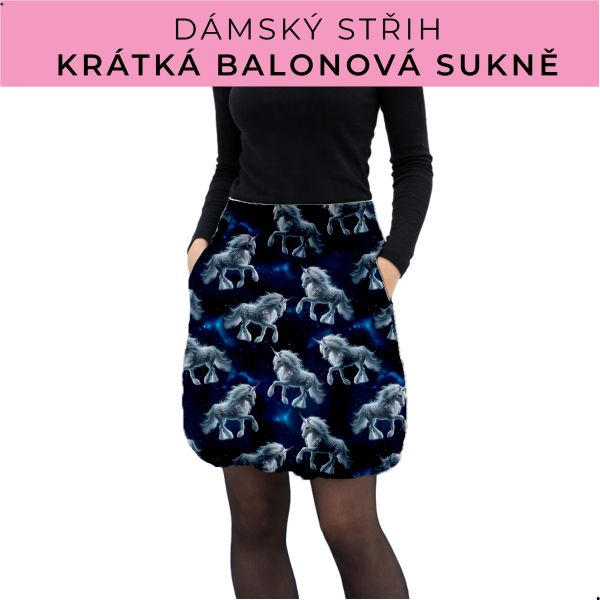 Dámský střih - balonová krátká sukně