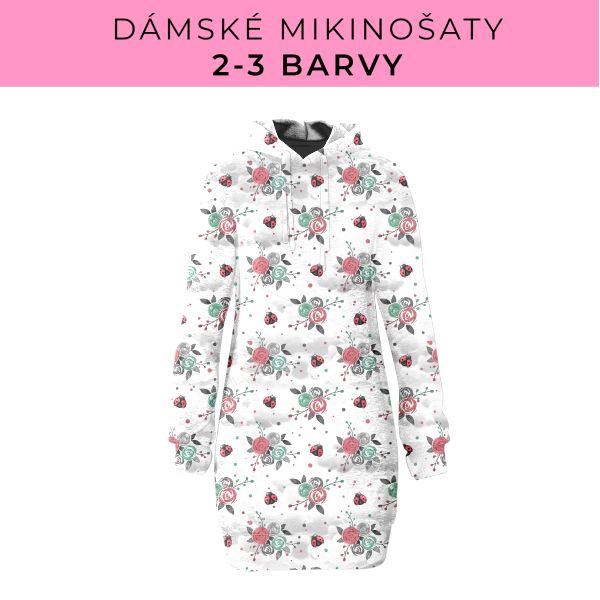 DÁMSKÝ střih - Mikinošaty 2-3 barvy