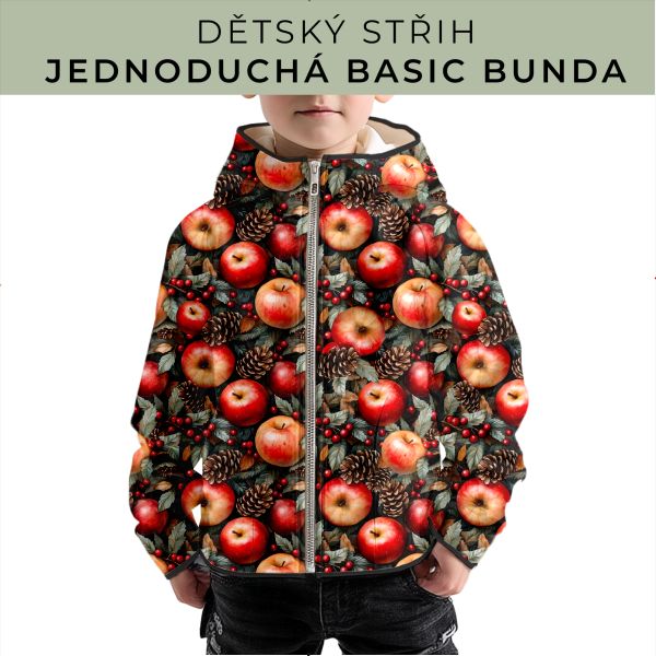 Dětský střih - jednoduchá dětská BASIC  bunda