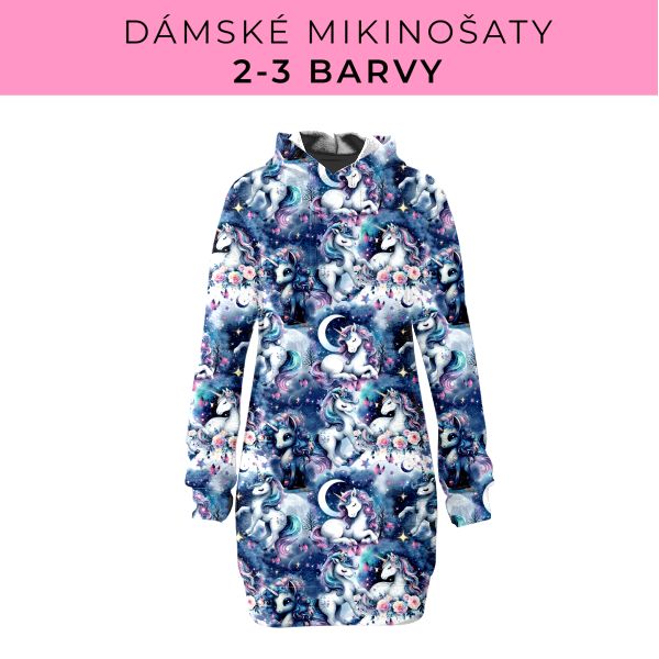 DÁMSKÝ střih - Mikinošaty 2-3 barvy