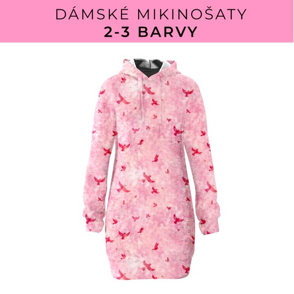 DÁMSKÝ střih - Mikinošaty 2-3 barvy